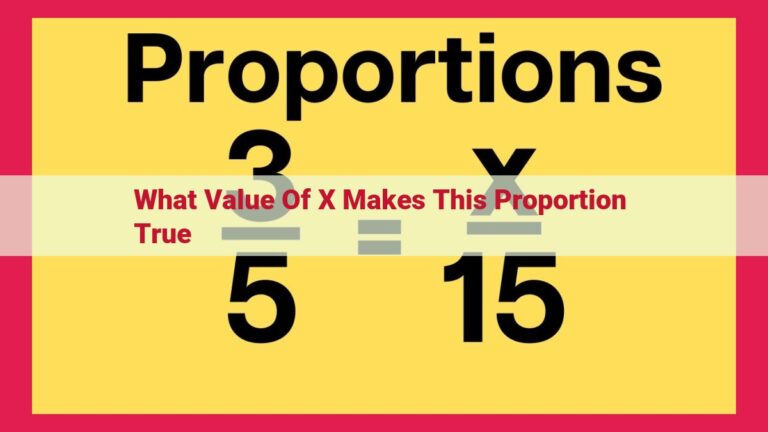 what value of x makes this proportion true