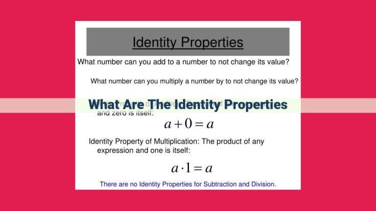 what are the identity properties