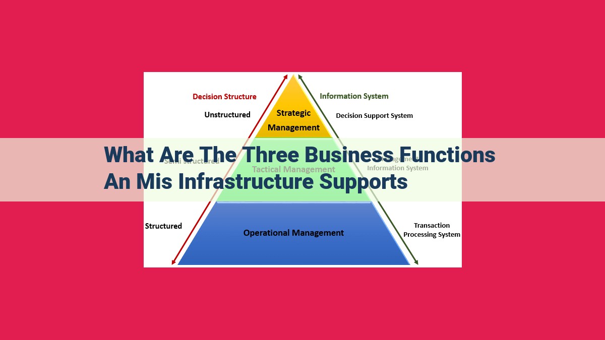 what are the three business functions an mis infrastructure supports