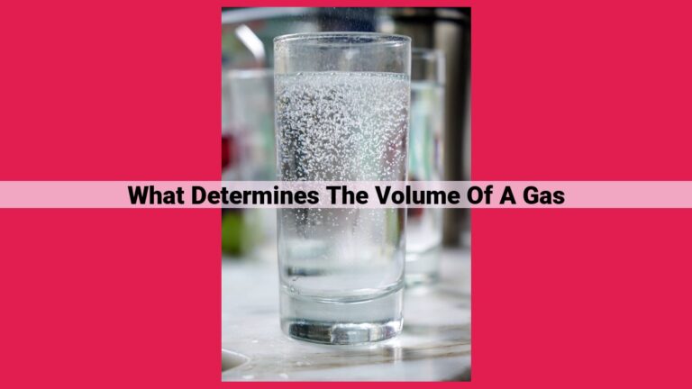 what determines the volume of a gas