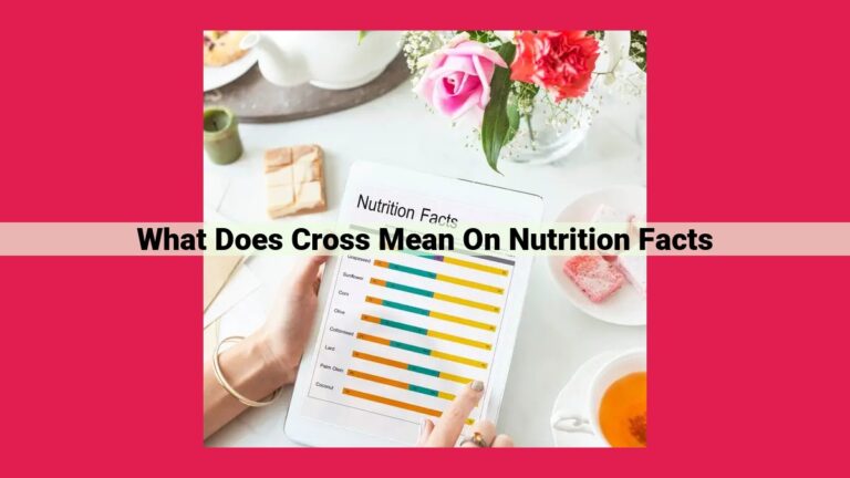 what does cross mean on nutrition facts