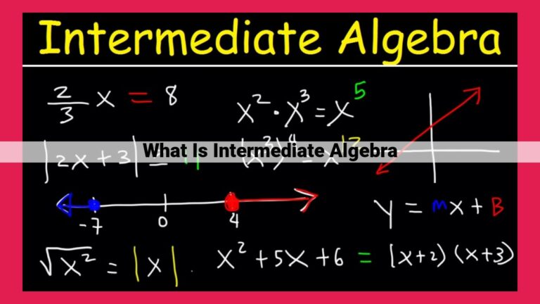 what is intermediate algebra