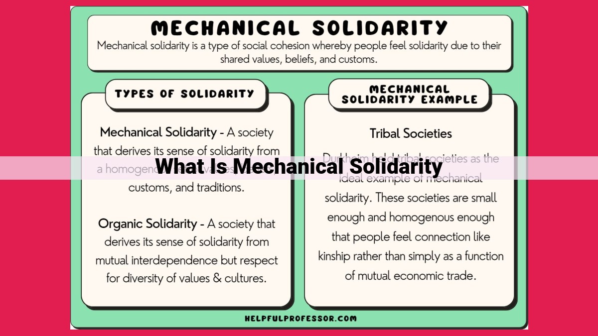 what is mechanical solidarity