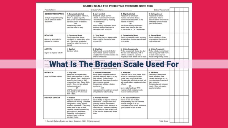 what is the braden scale used for