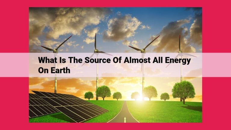 what is the source of almost all energy on earth