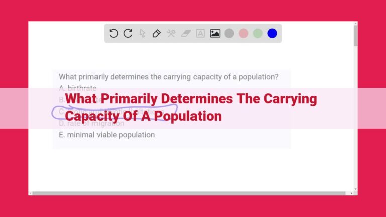 what primarily determines the carrying capacity of a population